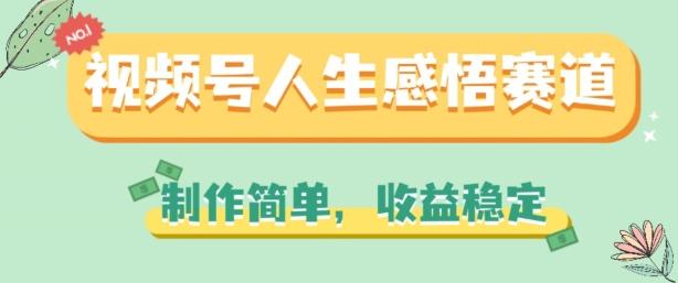 视频号人生感悟赛道，制作简单，收益稳定【揭秘】-学库网