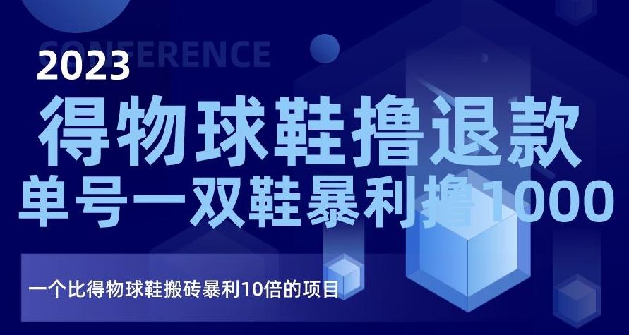 2023得物球鞋撸退款，单号一双鞋暴利撸1000，一个比得物球鞋搬砖暴利10倍的项目【揭秘】-学库网