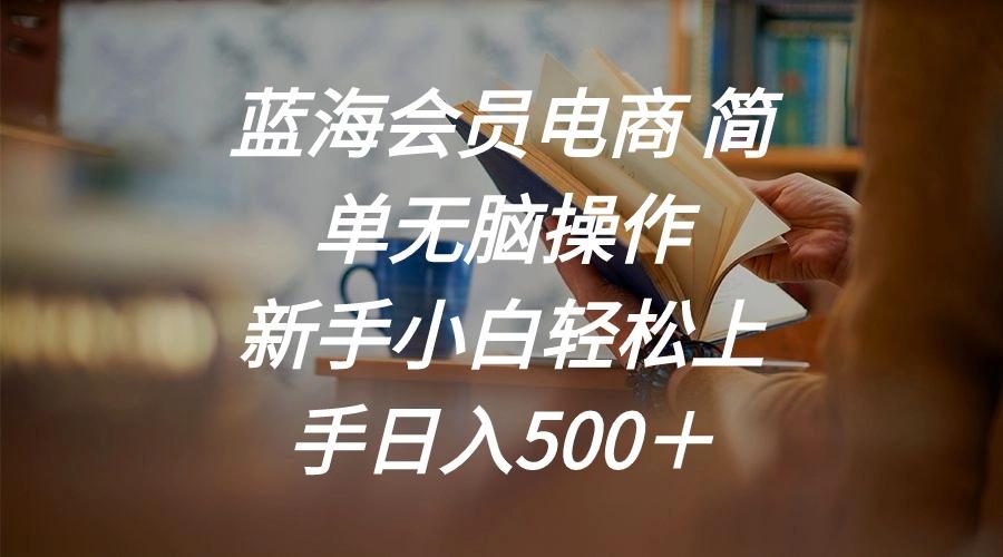 蓝海会员电商 简单无脑操作 新手小白轻松上手日入500＋-学库网