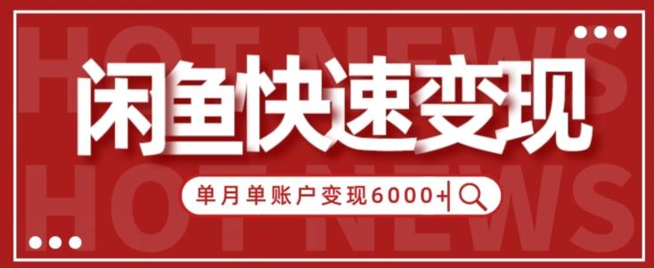 【新手项目】小白快速在闲鱼单月单账号变现6000+的秘密-学库网