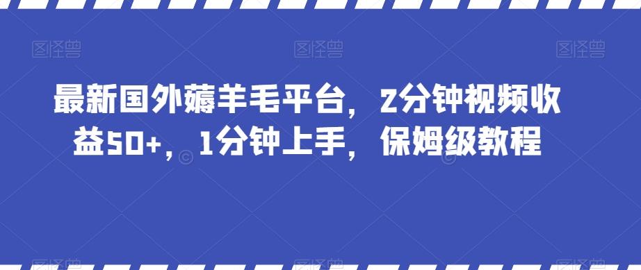 最新国外薅羊毛平台，2分钟视频收益50+，1分钟上手，保姆级教程【揭秘】-学库网