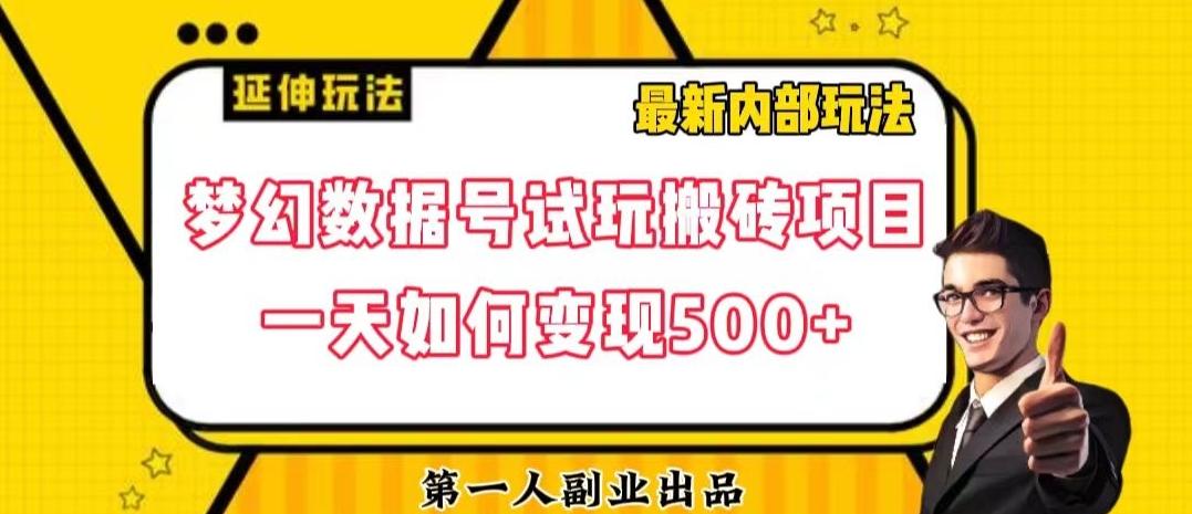 数据号回归玩法游戏试玩搬砖项目再创日入500+【揭秘】-学库网